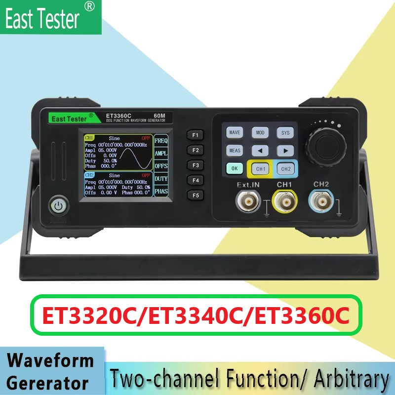 Dual Channel Arbitrary Waveform Function Generator 60Mhz - جهاز اختبار الشرق ET3320/40/60C وظيفة صغيرة