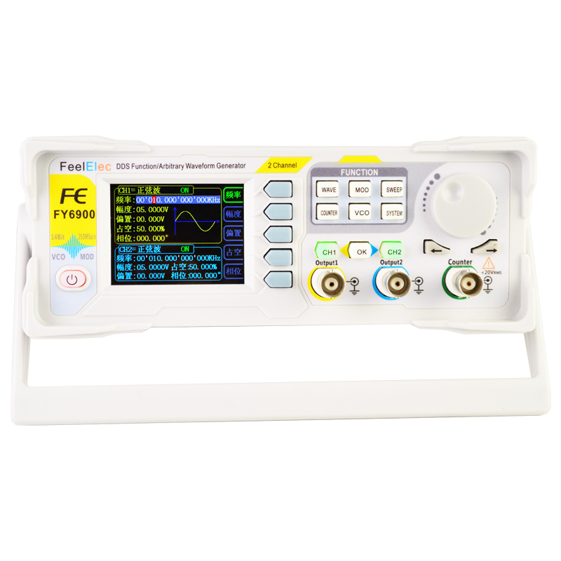 Dual Channel Arbitrary Waveform Function Generator 60Mhz - جديد FY6900 60MHz ثنائي القناة DDS