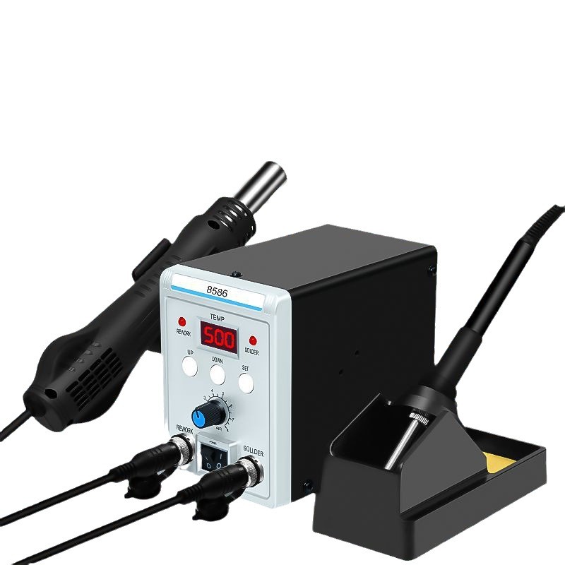 Smd Rework Station Hot Air Soldering 2 In 1 - 8586 محطة إعادة اللحام 2 في