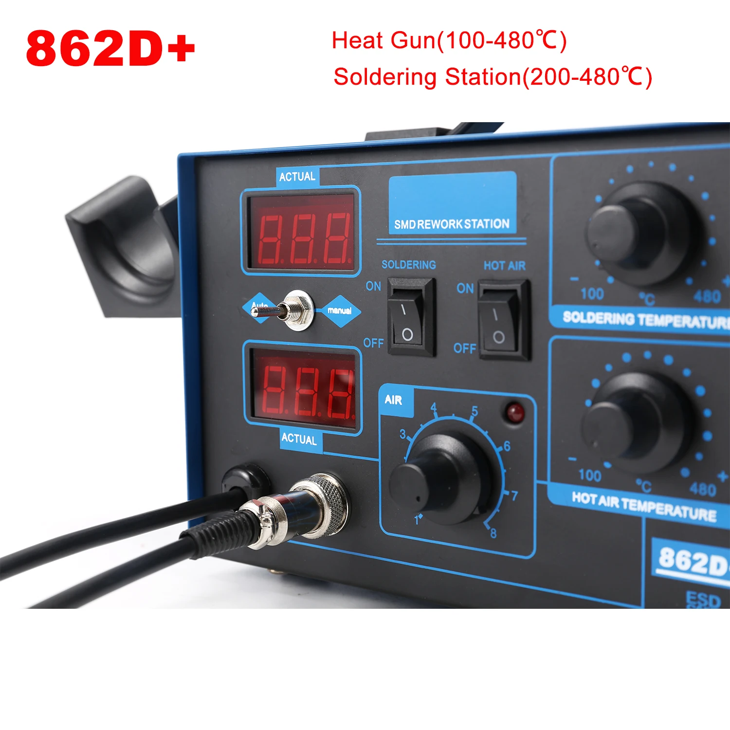 Smd Rework Station Hot Air Soldering 2 In 1 - محطة لحام 862D+ 2 في 1