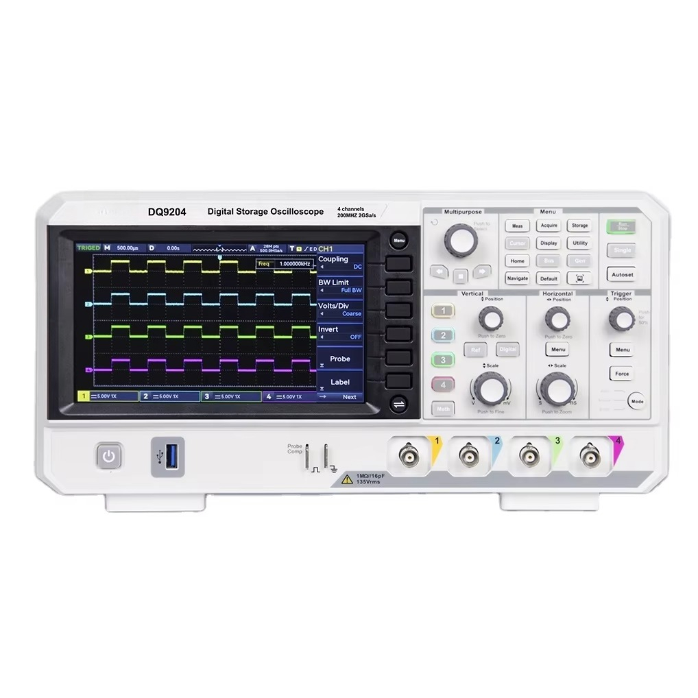 جهاز راسم ذبذبات رقمي DQ9104 D - مراجعة Digital Storage Oscilloscope 4 Channel 100Mhz وسعره