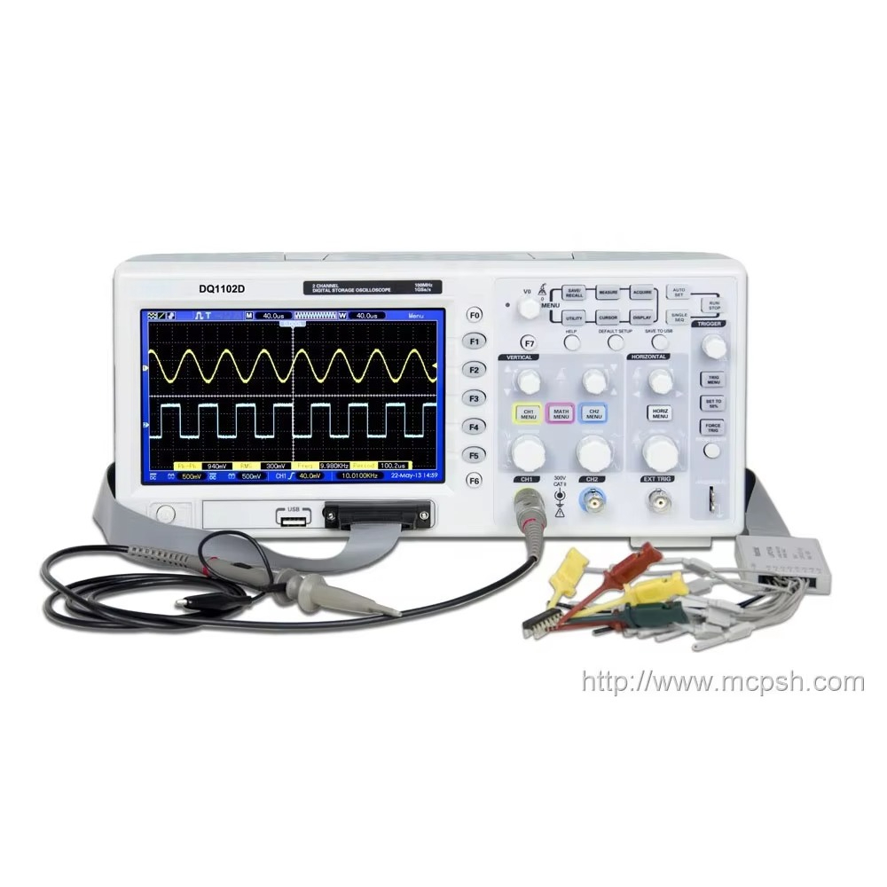 جهاز راسم ذبذبات رقمي DQ9104 D - مراجعة Digital Storage Oscilloscope 4 Channel 100Mhz وسعره