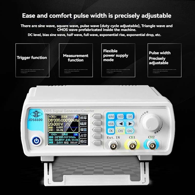 ثنائي القناة DDS إشارة مولد عد - مراجعة Dual Channel Arbitrary Waveform Function Generator 60Mhz وسعره