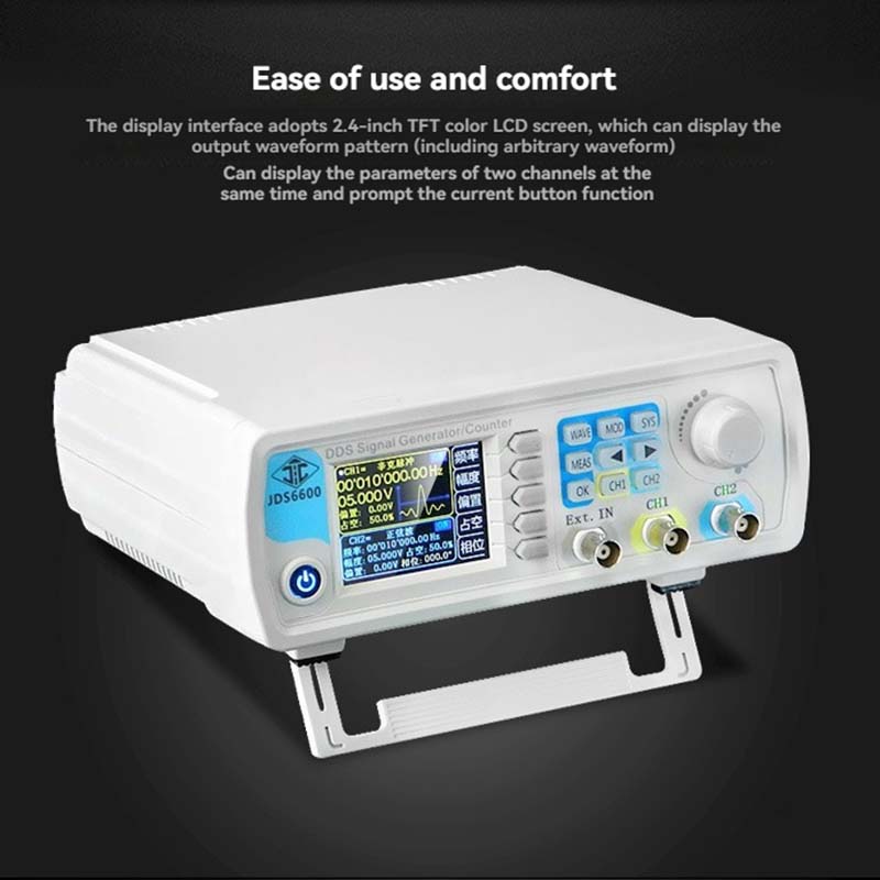 ثنائي القناة DDS إشارة مولد عد - مراجعة Dual Channel Arbitrary Waveform Function Generator 60Mhz وسعره