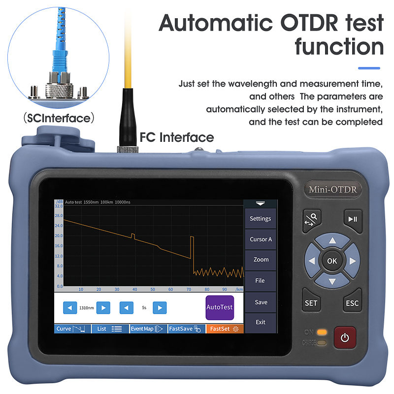 جهاز OTDR صغير 1310/1550 نانوم - مراجعة Optical Time Domain Reflectometer Otdr 1310 1550Nm وسعره