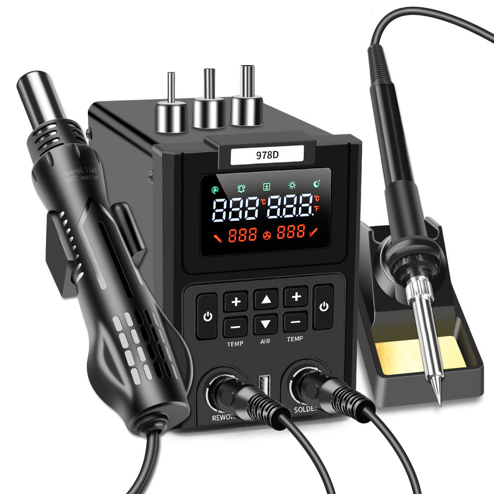 محطة إعادة عمل SMD 2 في 1 مع م - مراجعة Smd Rework Station Hot Air Soldering 2 In 1 وسعره