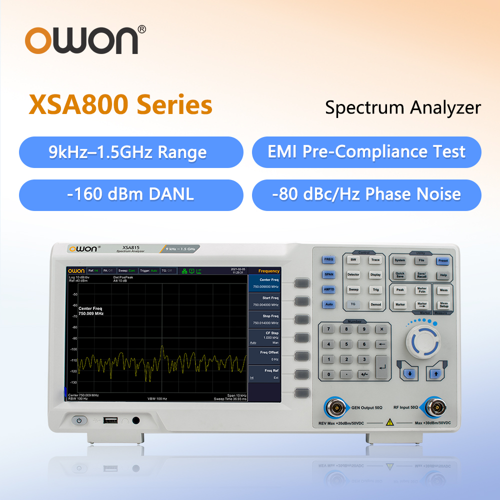 محلل طيف OWON مع مولد تتبع XSA - مراجعة Spectrum Analyzer Tracking Generator 1.5Ghz وسعره