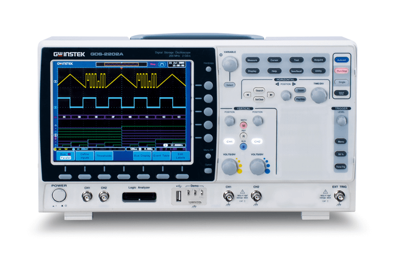 جهاز راسم ذبذبات رقمي ملون GWI - مراجعة Digital Storage Oscilloscope 4 Channel 100Mhz وسعره