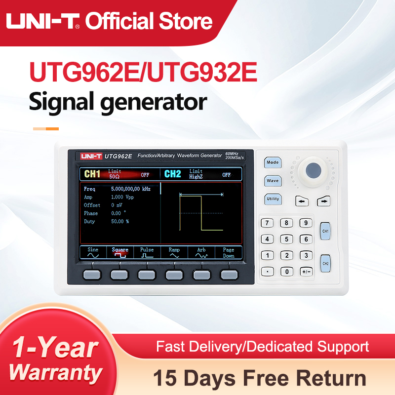 UNI-T UTG932E UTG962E وظيفة مو - مراجعة Dual Channel Arbitrary Waveform Function Generator 60Mhz وسعره