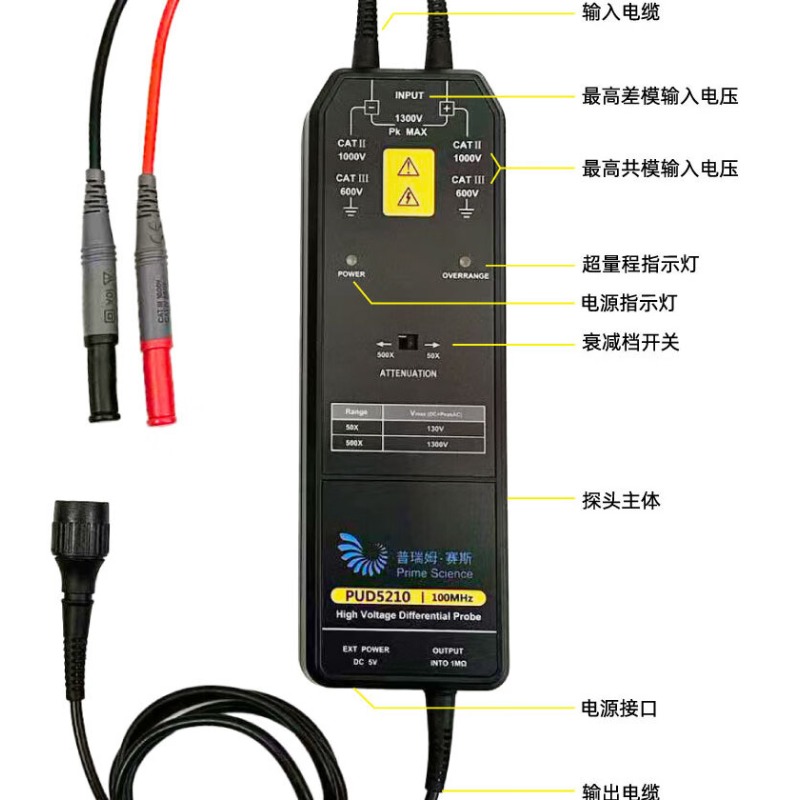مسبار عزل تفاضلي عالي الجهد PU - مراجعة High Voltage Differential Probe 100Mhz 1300V وسعره