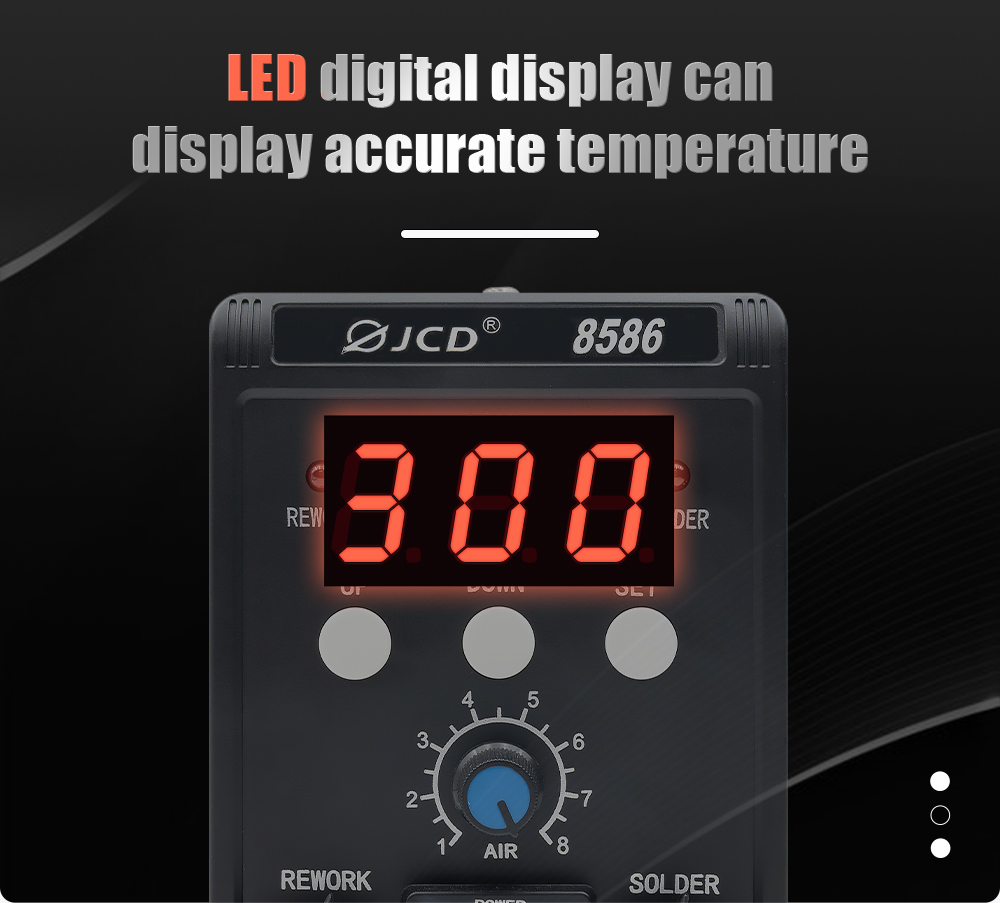 محطة لحام JCD 2 في 1 طراز 8586 - مراجعة Smd Rework Station Hot Air Soldering 2 In 1 وسعره