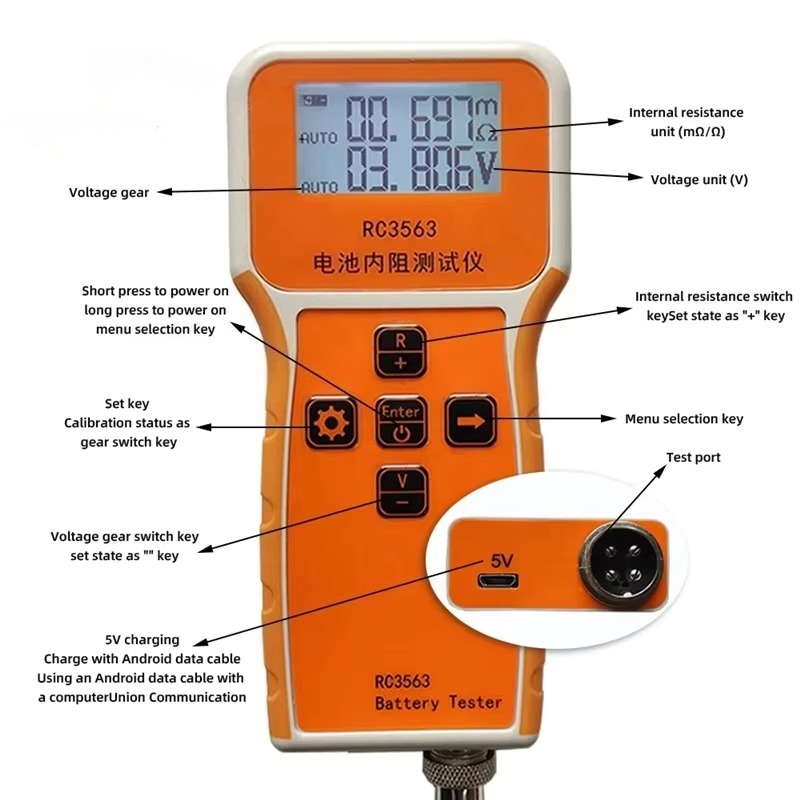 جهاز RC3563 عالي الدقة لقياس ا - مراجعة Battery Internal Resistance Tester Four Wire وسعره