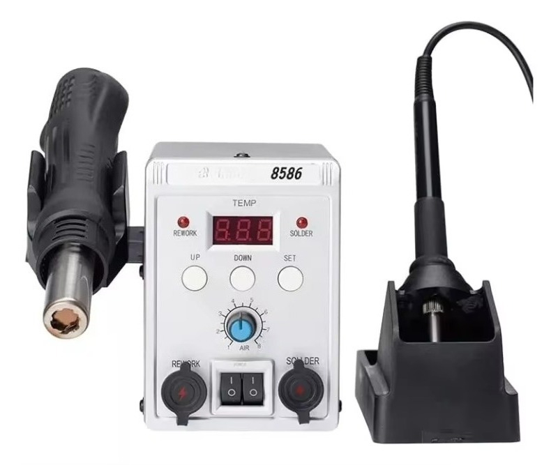 محطة لحام بالهواء الساخن 2 في  - مراجعة Smd Rework Station Hot Air Soldering 2 In 1 وسعره