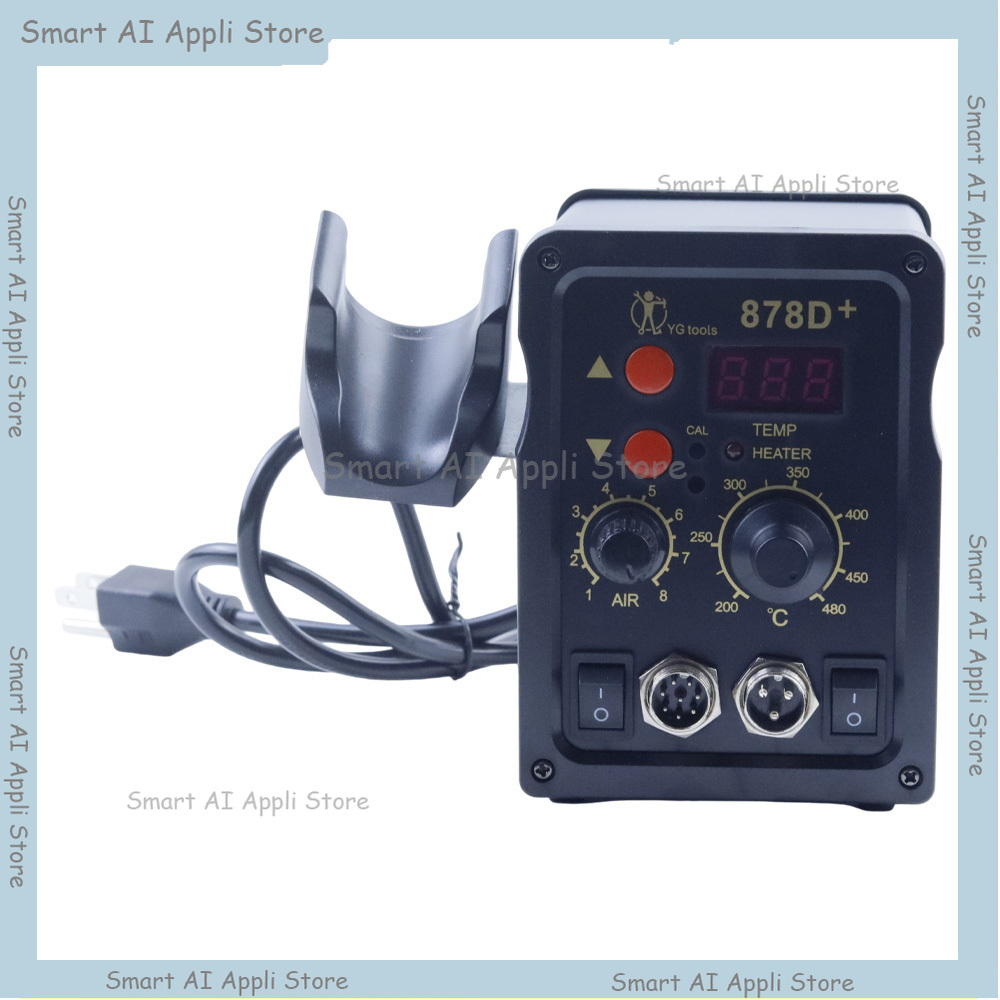 محطة لحام 2 في 1 مع شاشة LCD ر - مراجعة Smd Rework Station Hot Air Soldering 2 In 1 وسعره